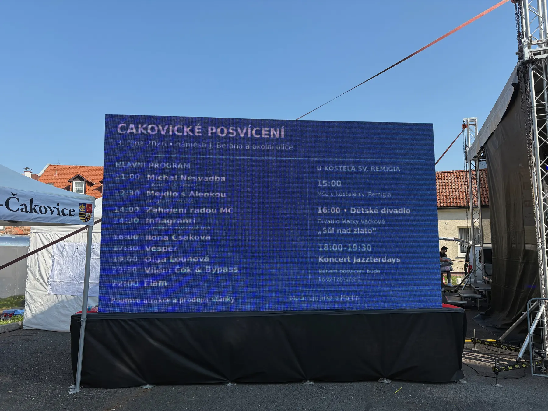 Čakovické posvícení 2026 - pohled na pouť